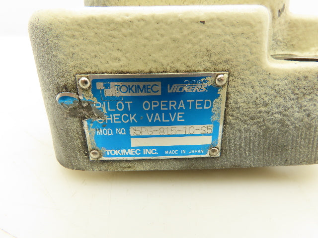 Tokimec Vickers C5PG-815-10-S5 Hydraulic Flow Control Check Valve Sz 6