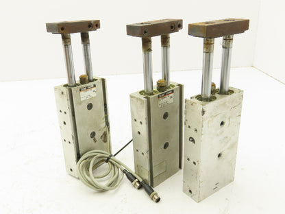 SMC CXSM20-50 Pneumatic Cylinder Dual Rod 50mm Stroke 20mm Bore Lot of 3