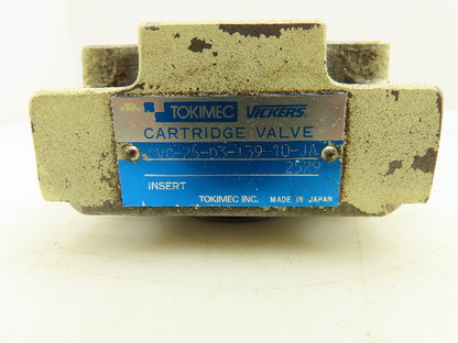 Tokimec Vickers CVC-25-D3-T39-10-JA Hydraulic Cartridge Valve Cover