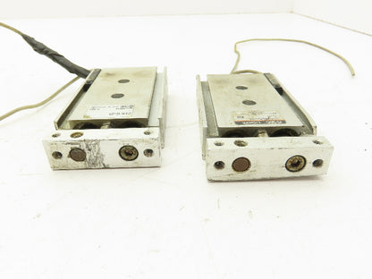 SMC CXSL15-25 Pneumatic Cylinder Dual Rod 25mm Stroke 15mm Bore Lot of 2
