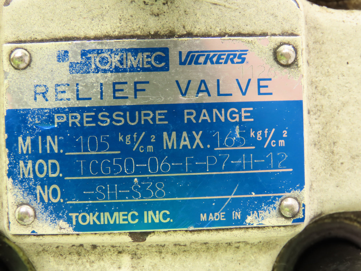Vickers TCG50-06-F-P7-H-12-SH-S38 Directional Solenoid Control Relief Valve 24V