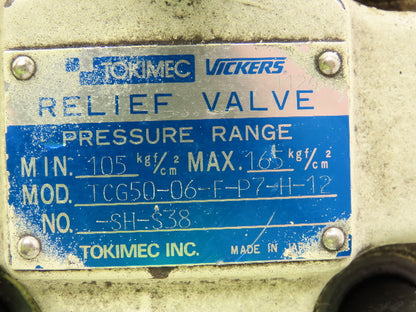 Vickers TCG50-06-F-P7-H-12-SH-S38 Directional Solenoid Control Relief Valve 24V