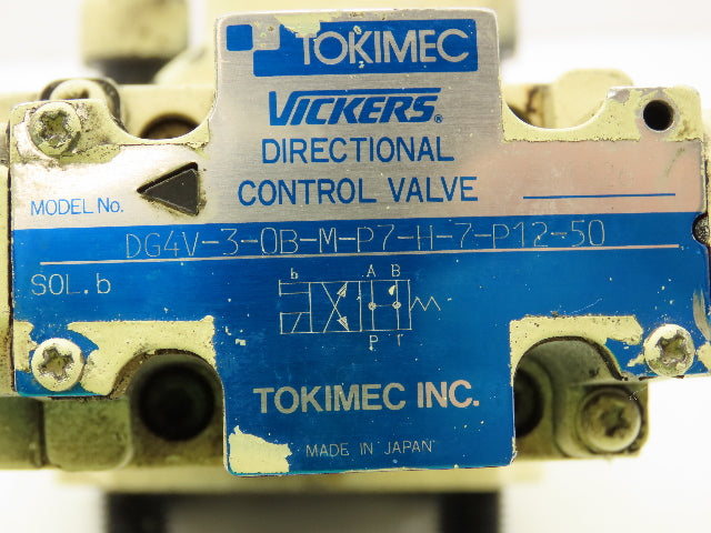Vickers TCG50-06-F-P7-H-12-SH-S38 Directional Solenoid Control Relief Valve 24V