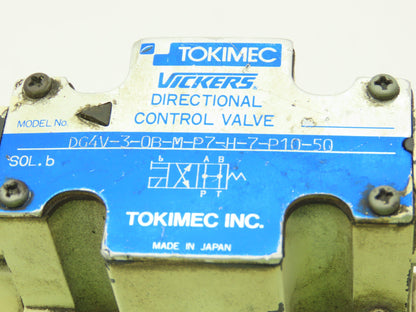 Vickers TCG50-10-FEV-P7-H-12-S10 Directional Solenoid Control Relief Valve 24VDC