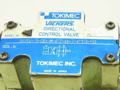 Vickers TCG50-10-FEV-P7-H-12-S10 Directional Solenoid Control Relief Valve 24VDC