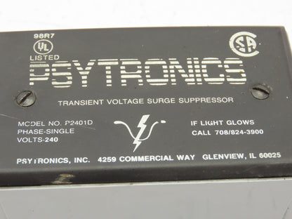 Psytronics P2401D Surge Suppressor 240V 1PH 2 Wire 50/60HZ