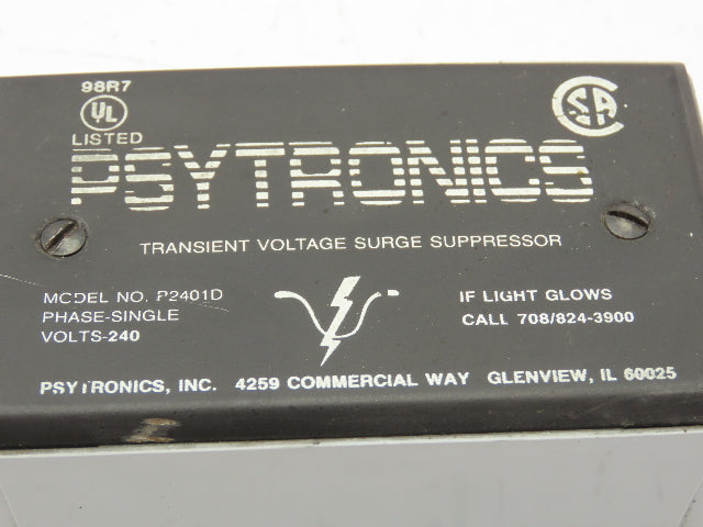 Psytronics P2401D Surge Suppressor 240V 1PH 2 Wire 50/60HZ