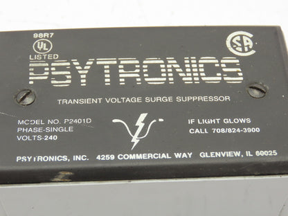 Psytronics P2401D Surge Suppressor 240V 1PH 2 Wire 50/60HZ
