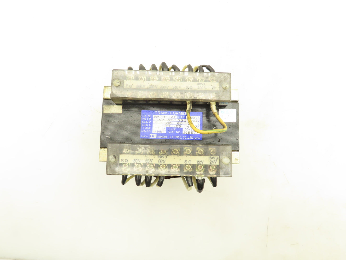 Nunome Electric NMTR-121 Industrial Transformer 550VA PRI 200/240V SEC 100V 1PH
