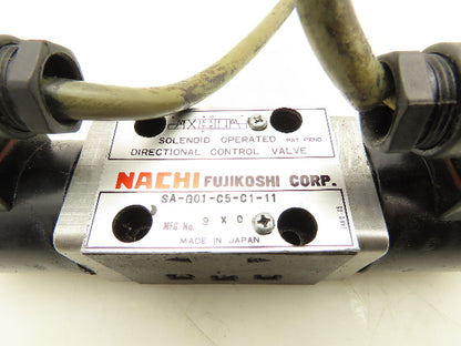 Nachi SA-G01-C5-C1-11 Hydraulic Directional Solenoid Valve 110V 1.9A