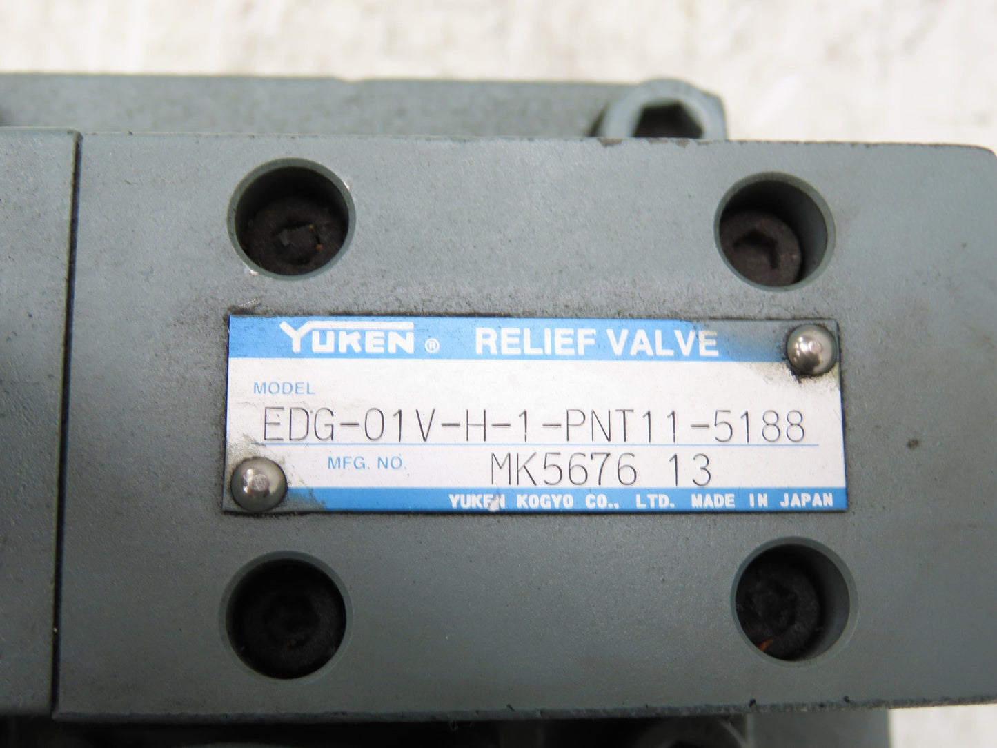 Yuken EFBG-06-280-H-5112 Proportional Flow Control Relief Valve EDG-01V
