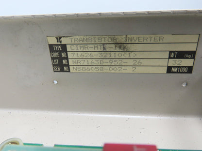 Yaskawa CIMR-MTII-11K Transistor Invertor Spindle Drive 10HP