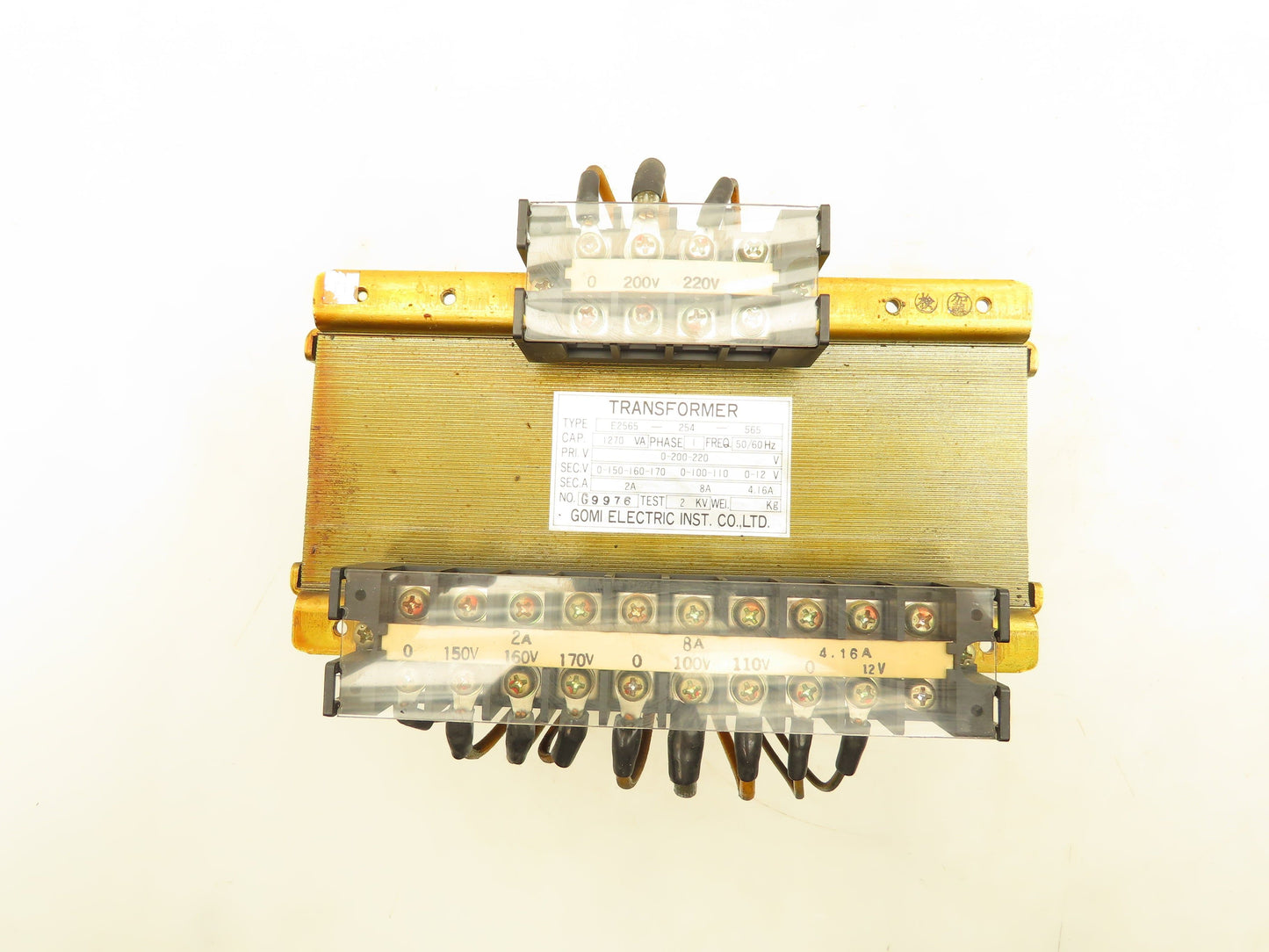 Gomi E2565-254-565 Okuma Power Transformer 1270VA HV 220V LV 160V 110V 12V