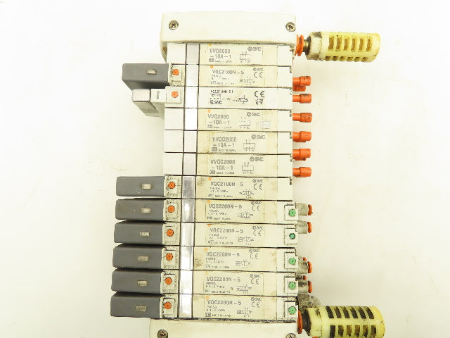 SMC EX250-SDN1 12-Station DeviceNet Manifold VQC2200N-5  Solenoid Valves 24VDC