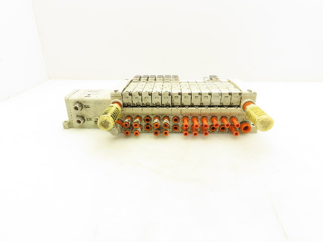 SMC EX250-SDN1 12-Station DeviceNet Manifold VQC2200N-5  Solenoid Valves 24VDC