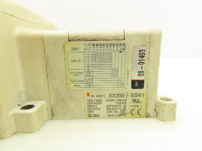 SMC EX250-SDN1 12-Station DeviceNet Manifold VQC2200N-5  Solenoid Valves 24VDC