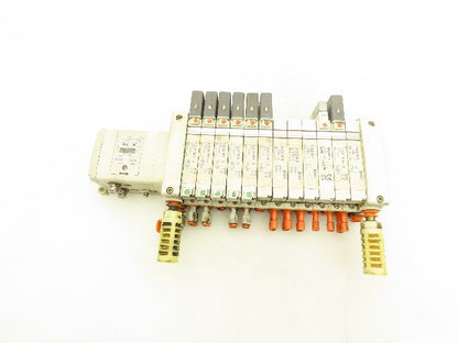 SMC EX250-SDN1 12-Station DeviceNet Manifold VQC2200N-5  Solenoid Valves 24VDC