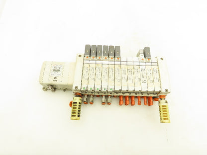 SMC EX250-SDN1 12-Station DeviceNet Manifold VQC2200N-5  Solenoid Valves 24VDC