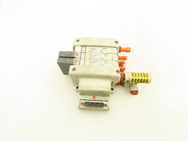 SMC VQC2100N-5 Pneumatic 3-Station Manifold 5/2 Solenoid Valves 24VDC