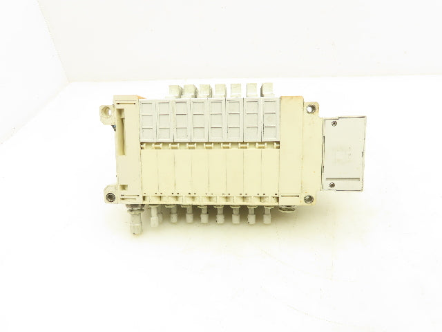 SMC VQC2100N-51 Pneumatic 8-Station Manifold 5/2 Solenoid Valves 24VDC