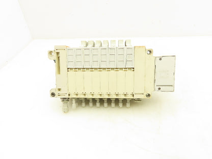 SMC VQC2100N-51 Pneumatic 8-Station Manifold 5/2 Solenoid Valves 24VDC