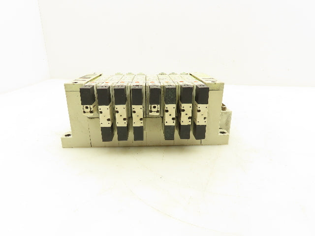 SMC VQ2400N-5 Pneumatic 8-Station Manifold 5/2 Solenoid Valves 24VDC