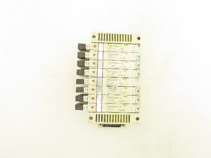 SMC VQ2400N-5 Pneumatic 8-Station Manifold 5/2 Solenoid Valves 24VDC