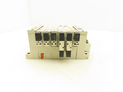 SMC Pneumatic 6-Station Manifold 5/2 Solenoid Valves 24VDC VQ2100N-5/VQ2400N-5