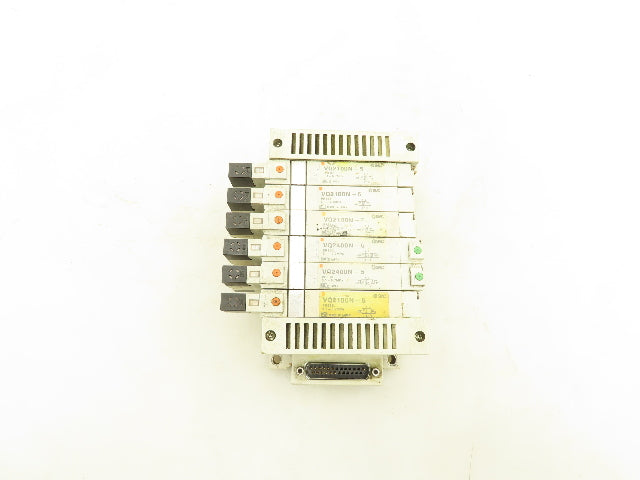 SMC Pneumatic 6-Station Manifold 5/2 Solenoid Valves 24VDC VQ2100N-5/VQ2400N-5