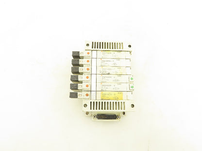 SMC Pneumatic 6-Station Manifold 5/2 Solenoid Valves 24VDC VQ2100N-5/VQ2400N-5
