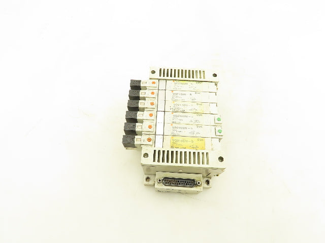 SMC Pneumatic 6-Station Manifold 5/2 Solenoid Valves 24VDC VQ2100N-5/VQ2400N-5