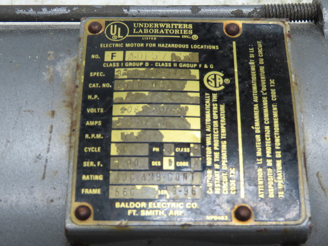 Sumitomo CNHJ SM-Cyclo Inline Gear Reducer 43:1 Ratio 1800IN/LB 3/4Hp 3Ph Motor