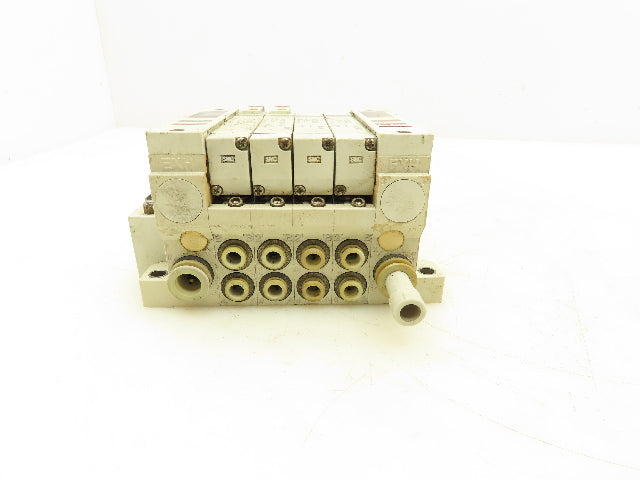 SMC VQ2100N-5 Pneumatic 4-Station Manifold 5/2 Solenoid Valves 24VDC