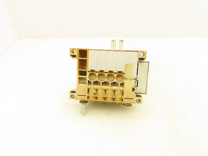 SMC VQ2100N-5 Pneumatic 4-Station Manifold 5/2 Solenoid Valves 24VDC