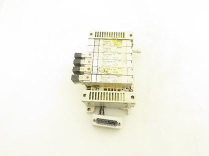 SMC VQ2100N-5 Pneumatic 7-Station Manifold 5/2 Solenoid Valves 24VDC