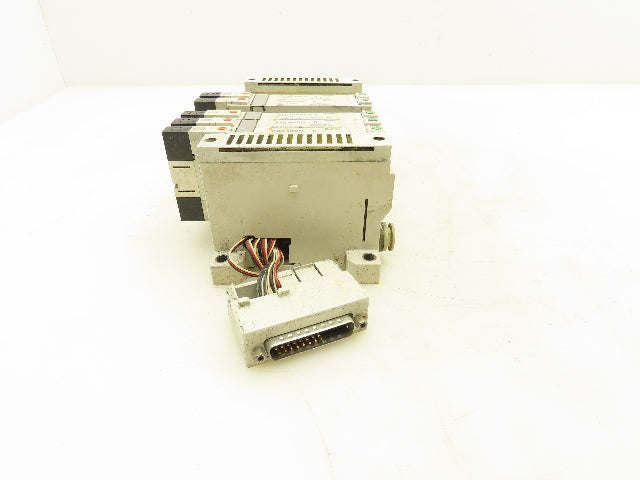SMC VQ2400N-5 Pneumatic 8-Station Manifold 5/2 Solenoid Valves 24VDC