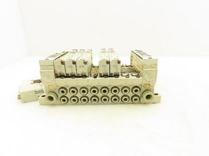SMC VQ2400N-5 Pneumatic 8-Station Manifold 5/2 Solenoid Valves 24VDC