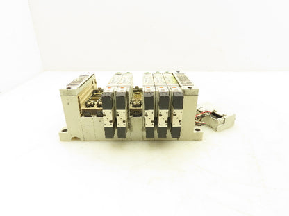 SMC VQ2400N-5 Pneumatic 8-Station Manifold 5/2 Solenoid Valves 24VDC