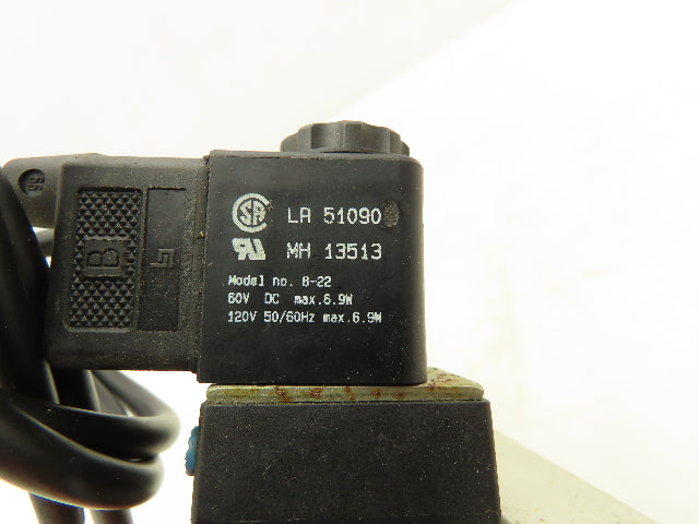 ARO M212SS-120-A Pneumatic 2-Station Manifold 5/2 Solenoid Valves 120V 1/4" NPT