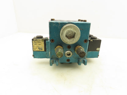 MAC 811C-PM-111DA-142 Pneumatic 3-Station Manifold 5/2 Solenoid Valves 120V