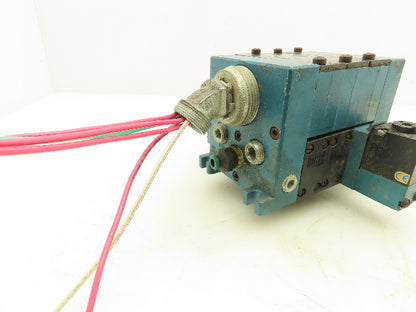 MAC 811C-PM-111DA-142 Pneumatic 3-Station Manifold 5/2 Solenoid Valves 120V