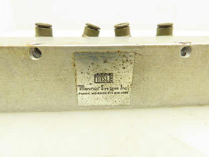 Manifold Systems Inc 4-Station Aluminum Manifold 1/4" NPT  Lot of 2