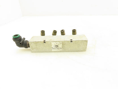 Manifold Systems Inc 4-Station Aluminum Manifold 1/4" NPT  Lot of 2