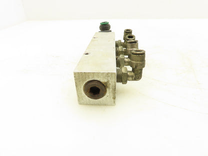 Manifold Systems Inc 4-Station Aluminum Manifold 1/4" NPT  Lot of 2