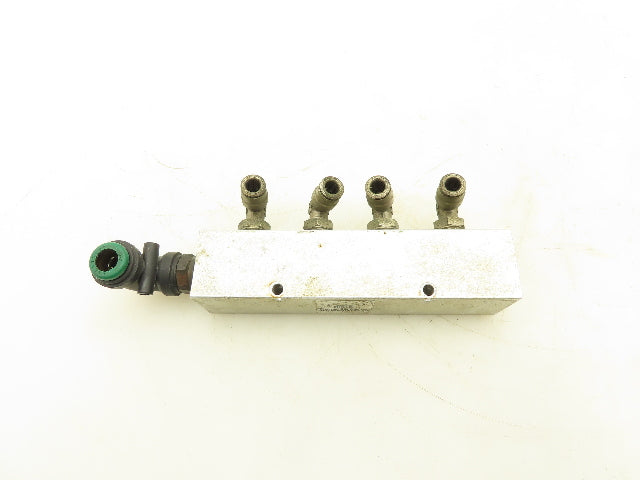 Manifold Systems Inc 4-Station Aluminum Manifold 1/4" NPT  Lot of 2