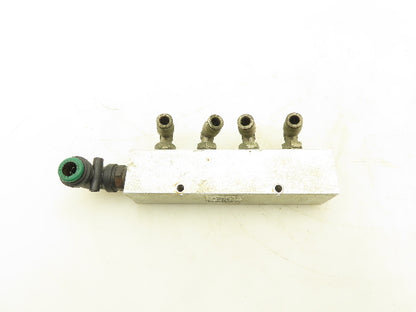 Manifold Systems Inc 4-Station Aluminum Manifold 1/4" NPT  Lot of 2