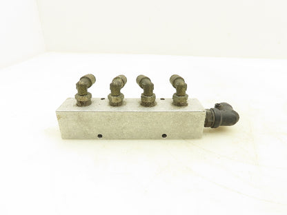 Manifold Systems Inc 4-Station Aluminum Manifold 1/4" NPT  Lot of 2