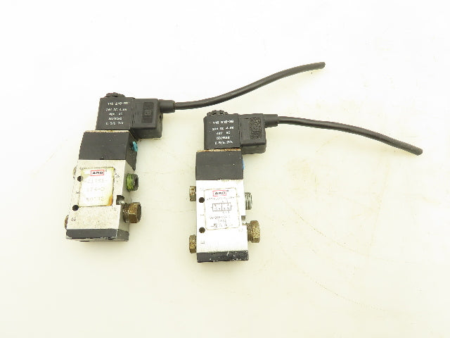 ARO M212SS-024-D Pneumatic 5/2 Air Solenoid Valve 24VDC 1/4" NPT  Lot of 2