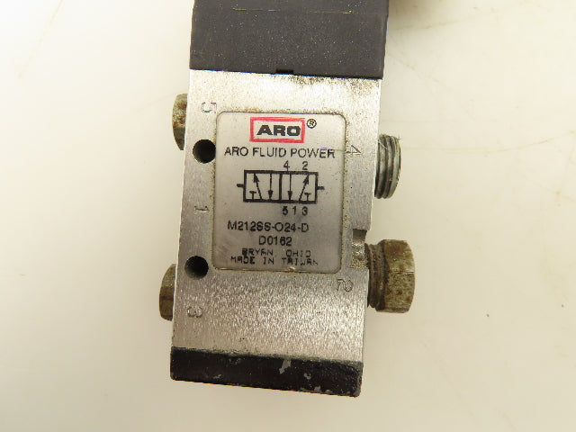 ARO M212SS-024-D Pneumatic 5/2 Air Solenoid Valve 24VDC 1/4" NPT  Lot of 2