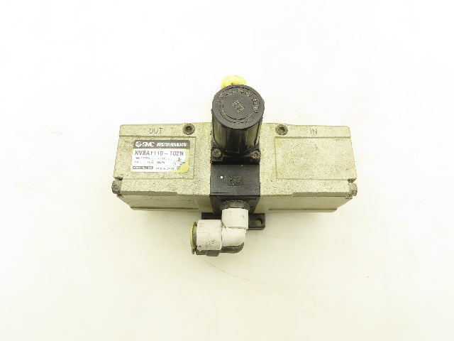 SMC NVBA1110-T02N Pneumatic Booster Regulator Air Valve 1/4" NPT 14-140 PSI